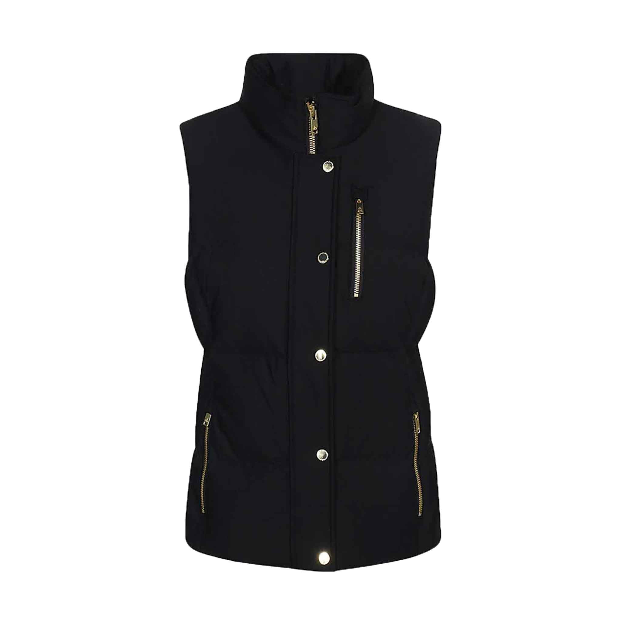 Moose Knuckles Womens Gold Cambria Vest in BlackCoats & JacketsMoose KnucklesDPUSXSMoose Knuckles Womens Gold Cambria Vest in Black