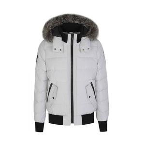 Moose Knuckles Womens Ladriere Bomber in Grey Birch/ Frost FurCoats & JacketsMoose KnucklesDPUS822185263731XSMoose Knuckles Womens Ladriere Bomber in Grey Birch/ Frost Fur