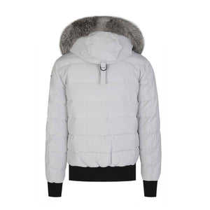 Moose Knuckles Womens Ladriere Bomber in Grey Birch/ Frost FurCoats & JacketsMoose KnucklesDPUS822185263731XSMoose Knuckles Womens Ladriere Bomber in Grey Birch/ Frost Fur