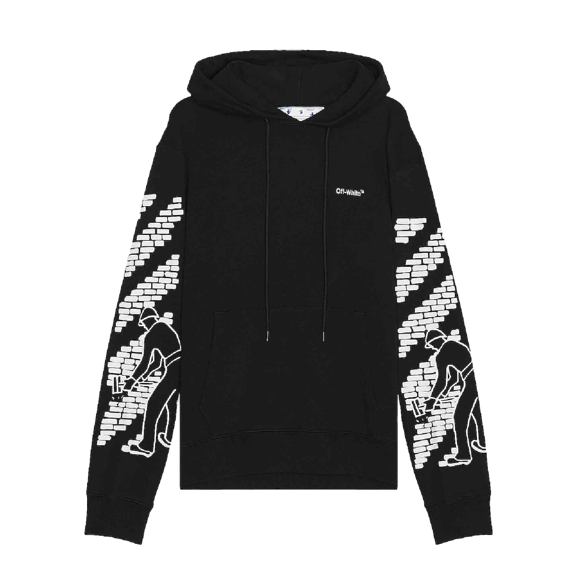 OFF - WHITE Bricks Slim Hoodie in BlackHoodiesOff - WhiteDPUSXSOFF - WHITE Bricks Slim Hoodie in Black