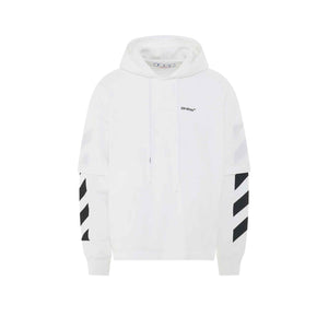 OFF - WHITE Diag Helvetica Double Tee Hoodie in WhiteHoodiesOff - WhiteDPUS8052865545426SOFF - WHITE Diag Helvetica Double Tee Hoodie in White