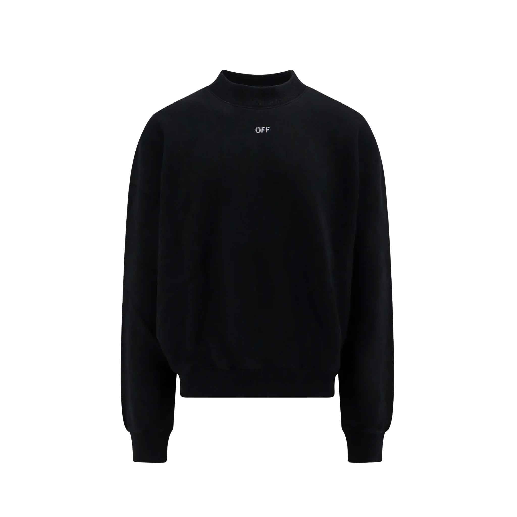 OFF - WHITE Off Stamp Skate Crewneck in BlackSweatshirtsOff - WhiteDPUSSOFF - WHITE Off Stamp Skate Crewneck in Black