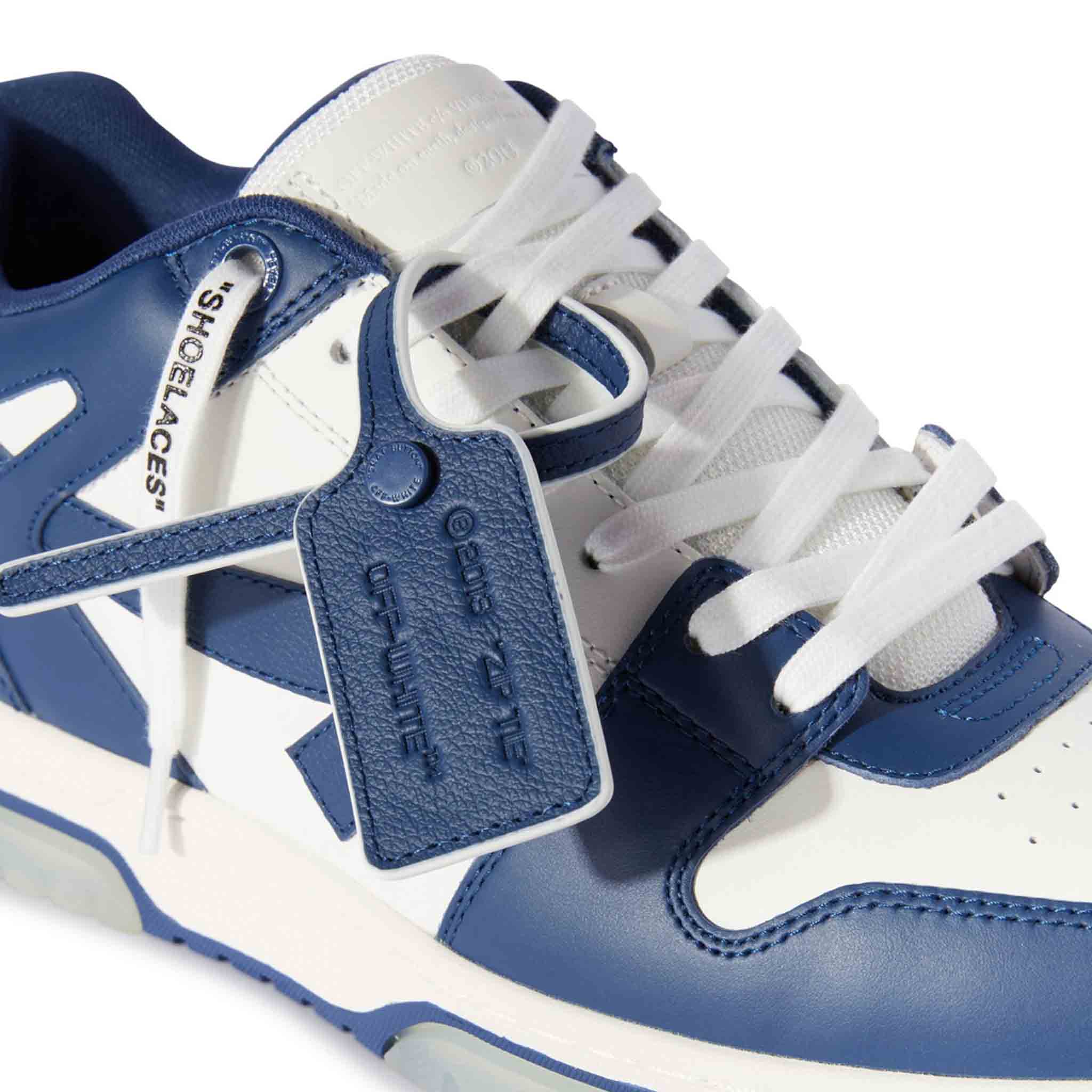 OFF - WHITE Out Of Office Calf Leather in White/ Royal BlueSneakersOff - WhiteDPUS805159440834740OFF - WHITE Out Of Office Calf Leather in White/ Royal Blue