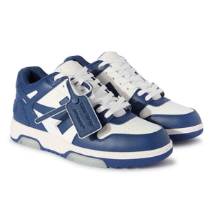 OFF - WHITE Out Of Office Calf Leather in White/ Royal BlueSneakersOff - WhiteDPUS805159440834740OFF - WHITE Out Of Office Calf Leather in White/ Royal Blue