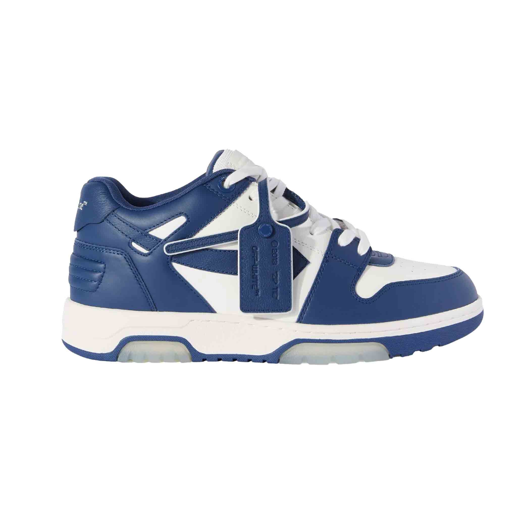 OFF - WHITE Out Of Office Calf Leather in White/ Royal BlueSneakersOff - WhiteDPUS805159440834740OFF - WHITE Out Of Office Calf Leather in White/ Royal Blue