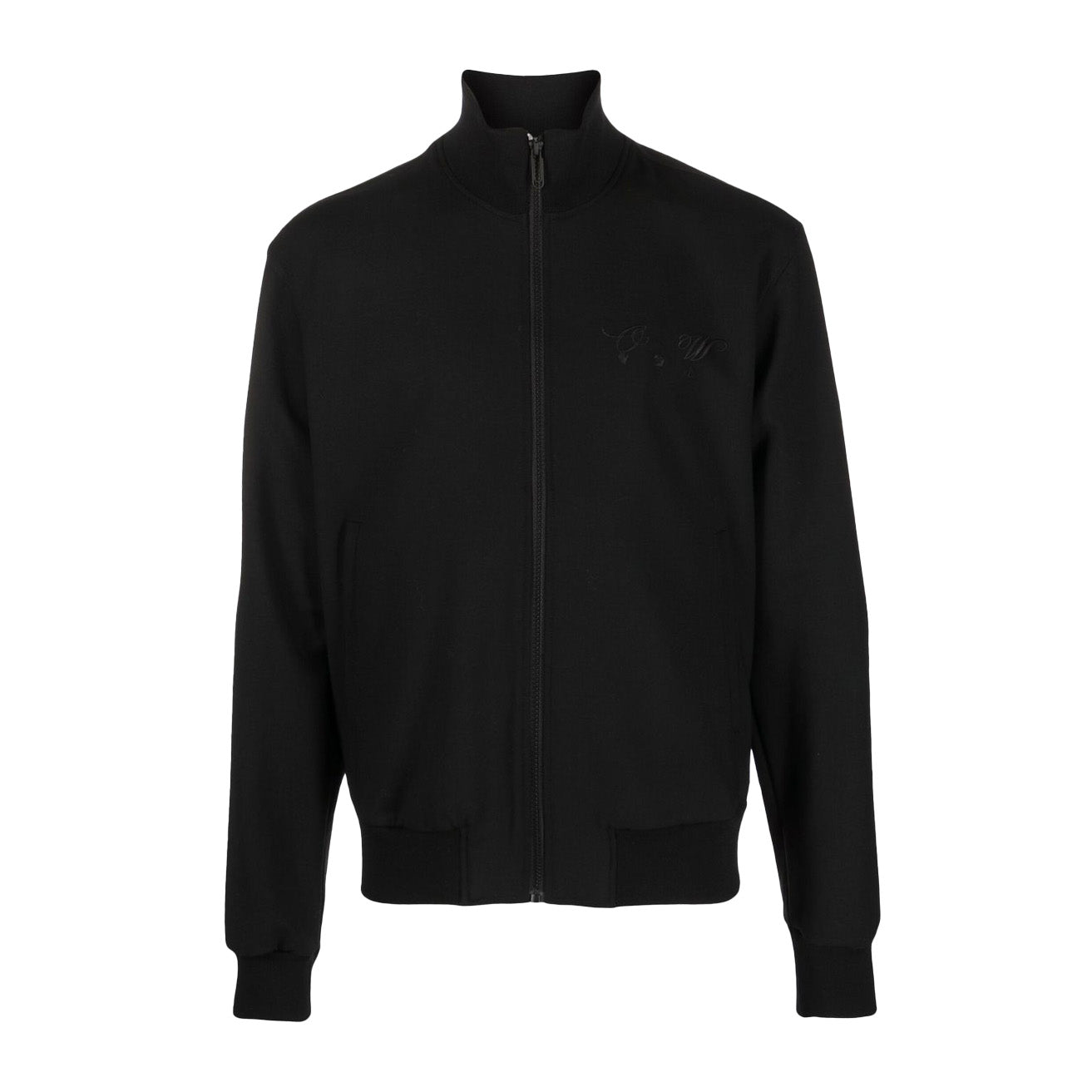 OFF - WHITE Quote Wool Slim Tracktop in BlackCoats & JacketsOff - WhiteDPUS Designer Outlet805159402298746OFF - WHITE Quote Wool Slim Tracktop in Black