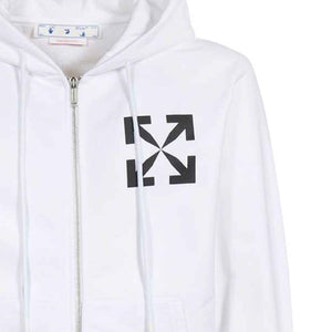 OFF - WHITE Single Arrow Slim Zip Hoodie in WhiteHoodiesOff - WhiteDPUS8052865549134SOFF - WHITE Single Arrow Slim Zip Hoodie in White