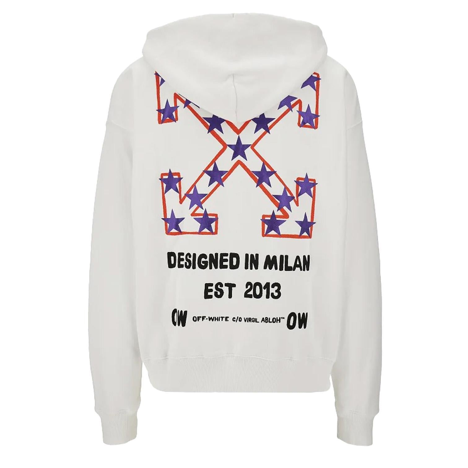 Off-White Star Arrow Skate Hoodie in White