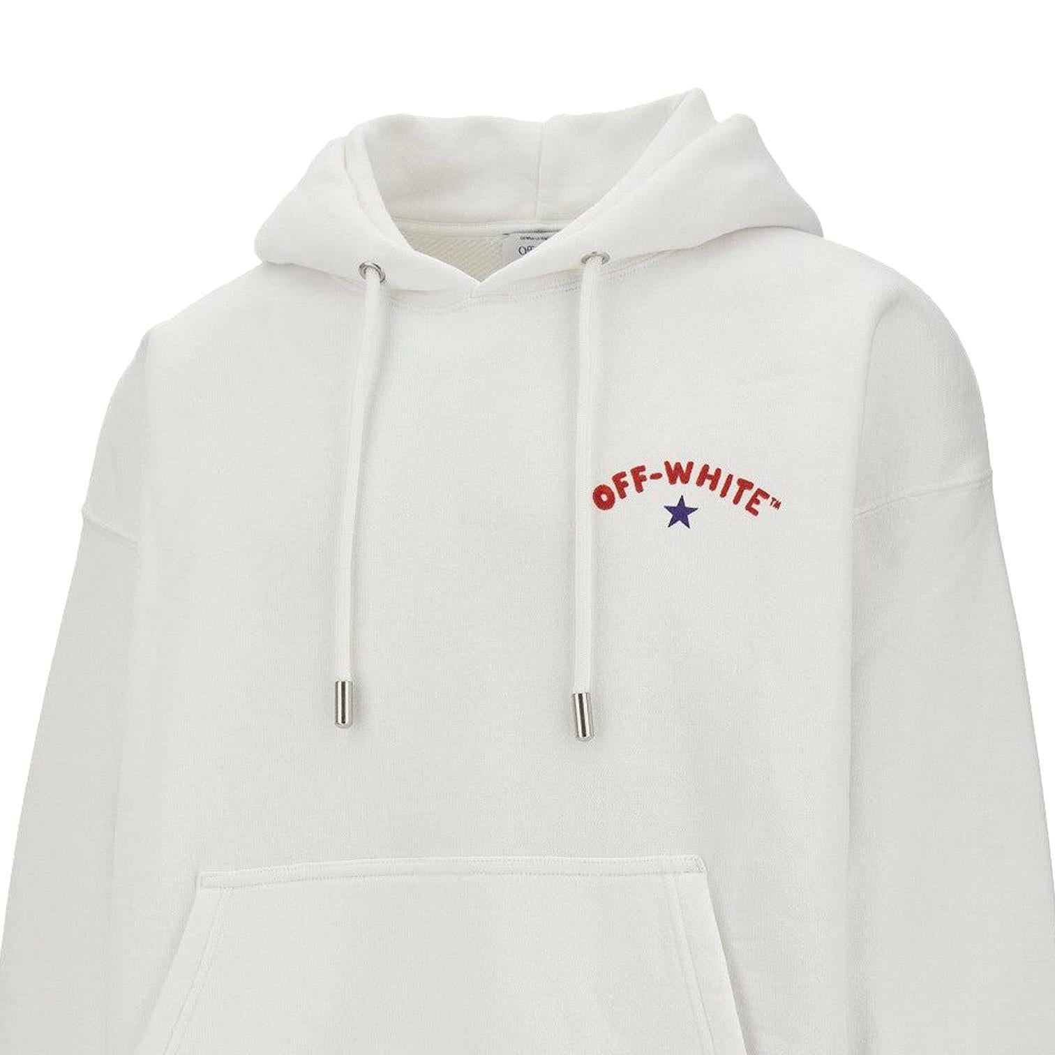 Off-White Star Arrow Skate Hoodie in White