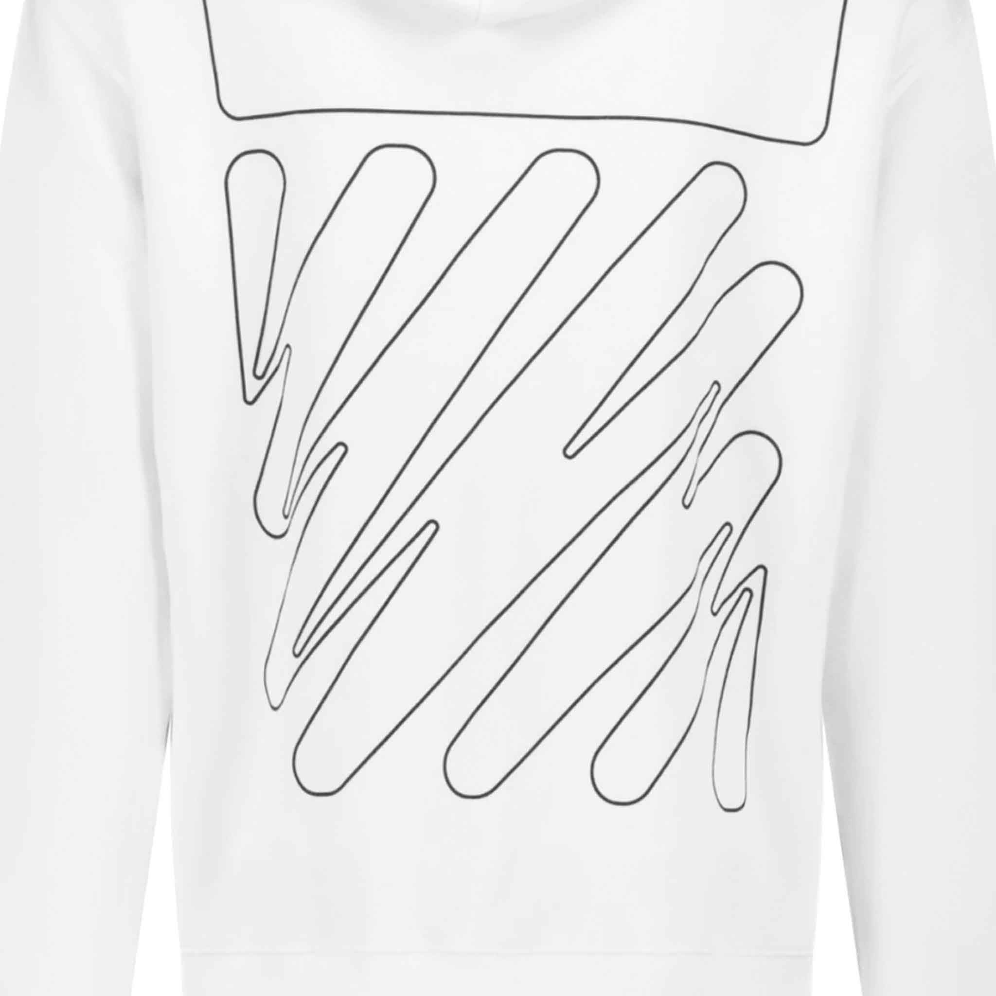 OFF - WHITE Wave Outline Diag Slim Hoodie in WhiteHoodiesOff - WhiteDPUSLOFF - WHITE Wave Outline Diag Slim Hoodie in White