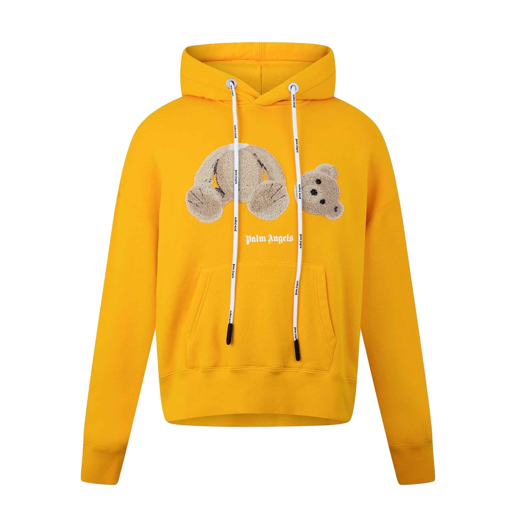 Palm Angels Bear Hoodie In YellowHoodiesPalm AngelsDPUS Designer OutletXSPalm Angels Bear Hoodie In Yellow