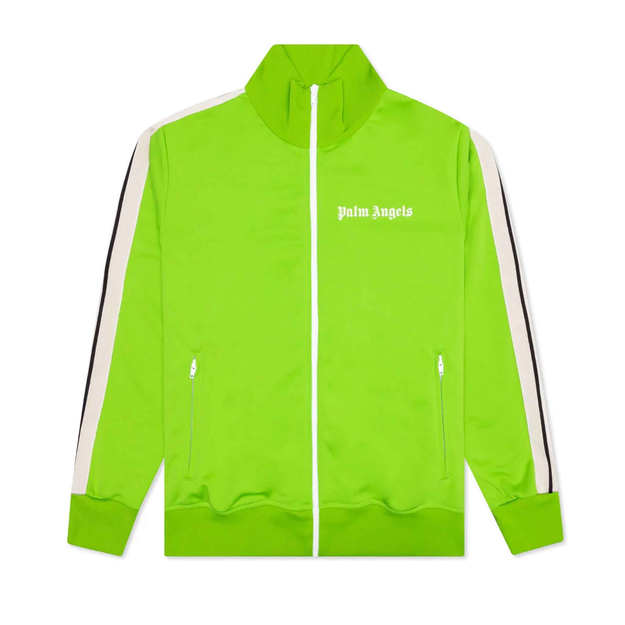 Palm Angels Classic Track Jacket in Lime GreenSweatpantsPalm AngelsDPUS Designer OutletSPalm Angels Classic Track Jacket in Lime Green