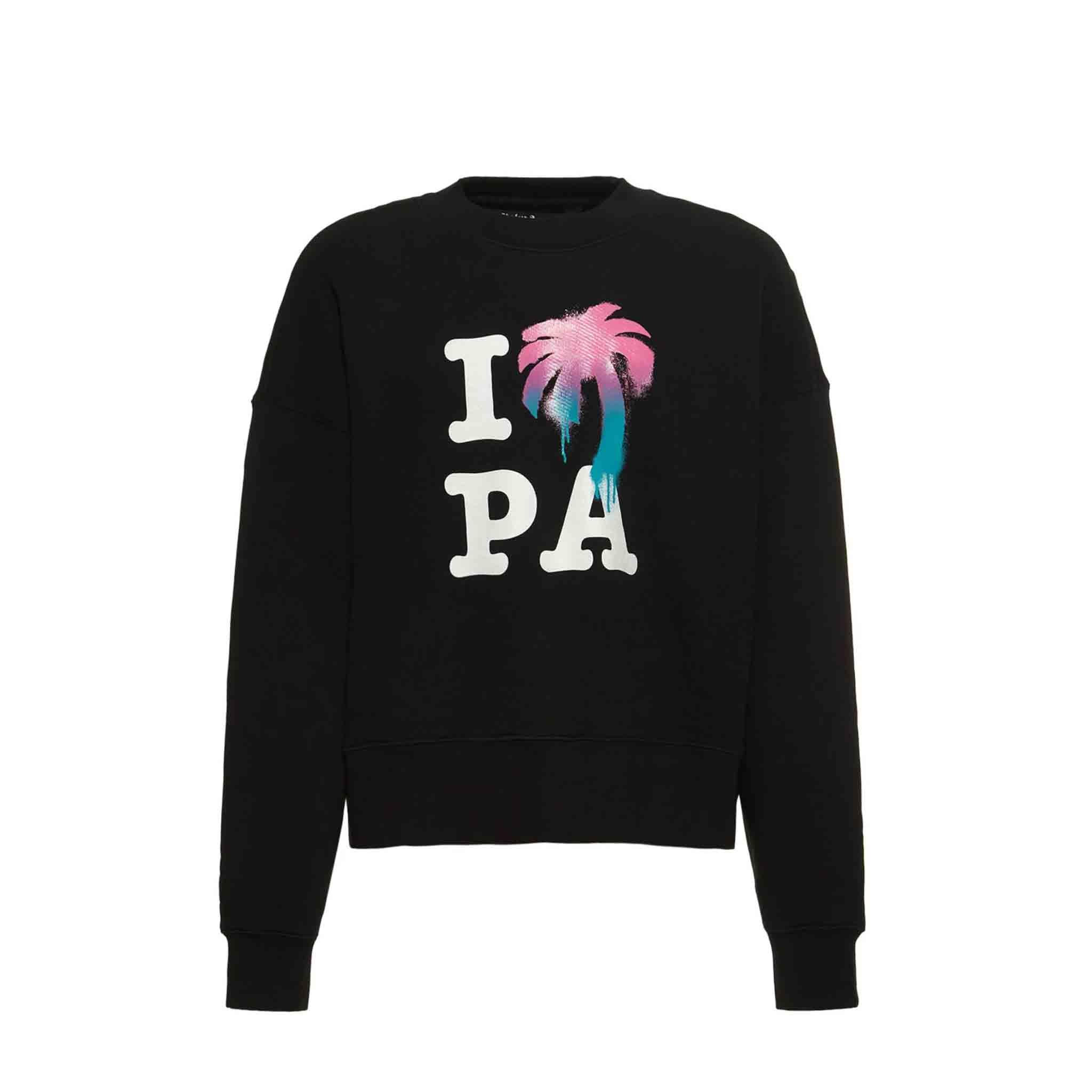 Palm Angels I Love PA Crewneck in BlackHoodiesPalm AngelsDPUS33160167XSPalm Angels I Love PA Crewneck in Black