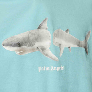 Palm Angels White Shark Classic T-Shirt in BlueT-ShirtsPalm AngelsDPUS62861287XSPalm Angels White Shark Classic T-Shirt in Blue