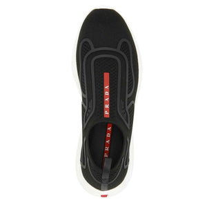 Prada America's Cup Mesh and Rubber Slip - On Sneakers in BlackSneakersPradaDPUS5Prada America's Cup Mesh and Rubber Slip - On Sneakers in Black