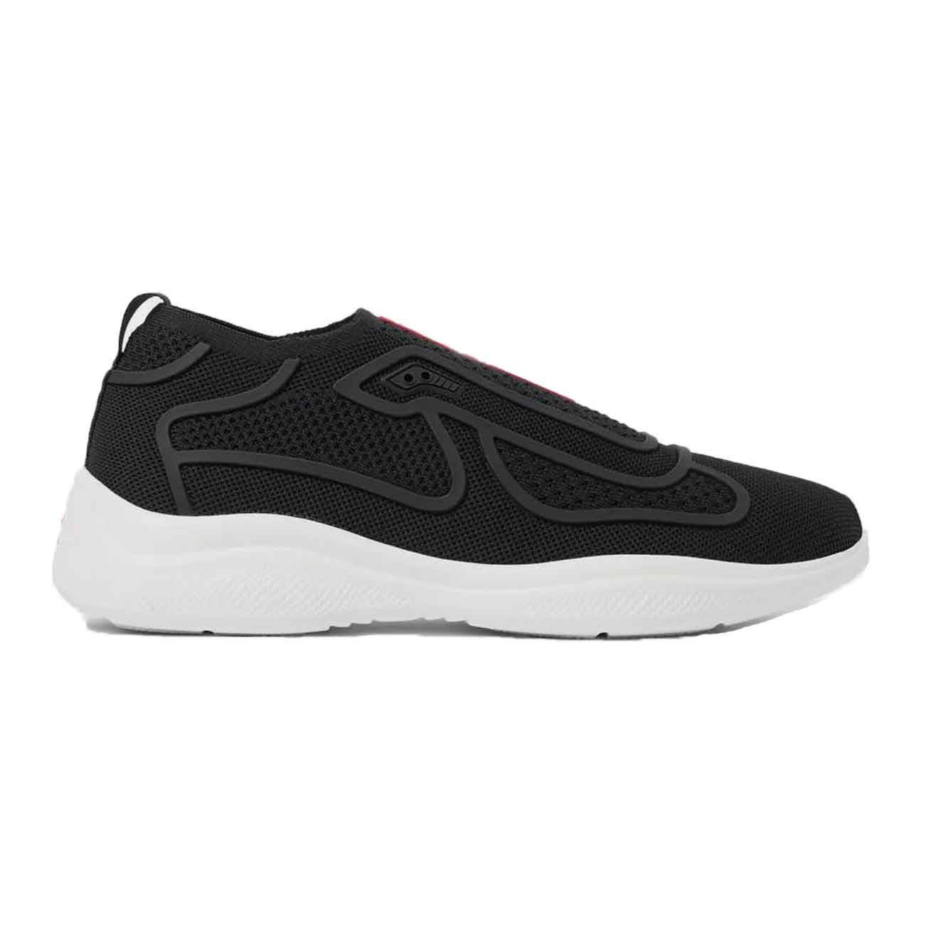 Prada America's Cup Mesh and Rubber Slip - On Sneakers in BlackSneakersPradaDPUS5Prada America's Cup Mesh and Rubber Slip - On Sneakers in Black