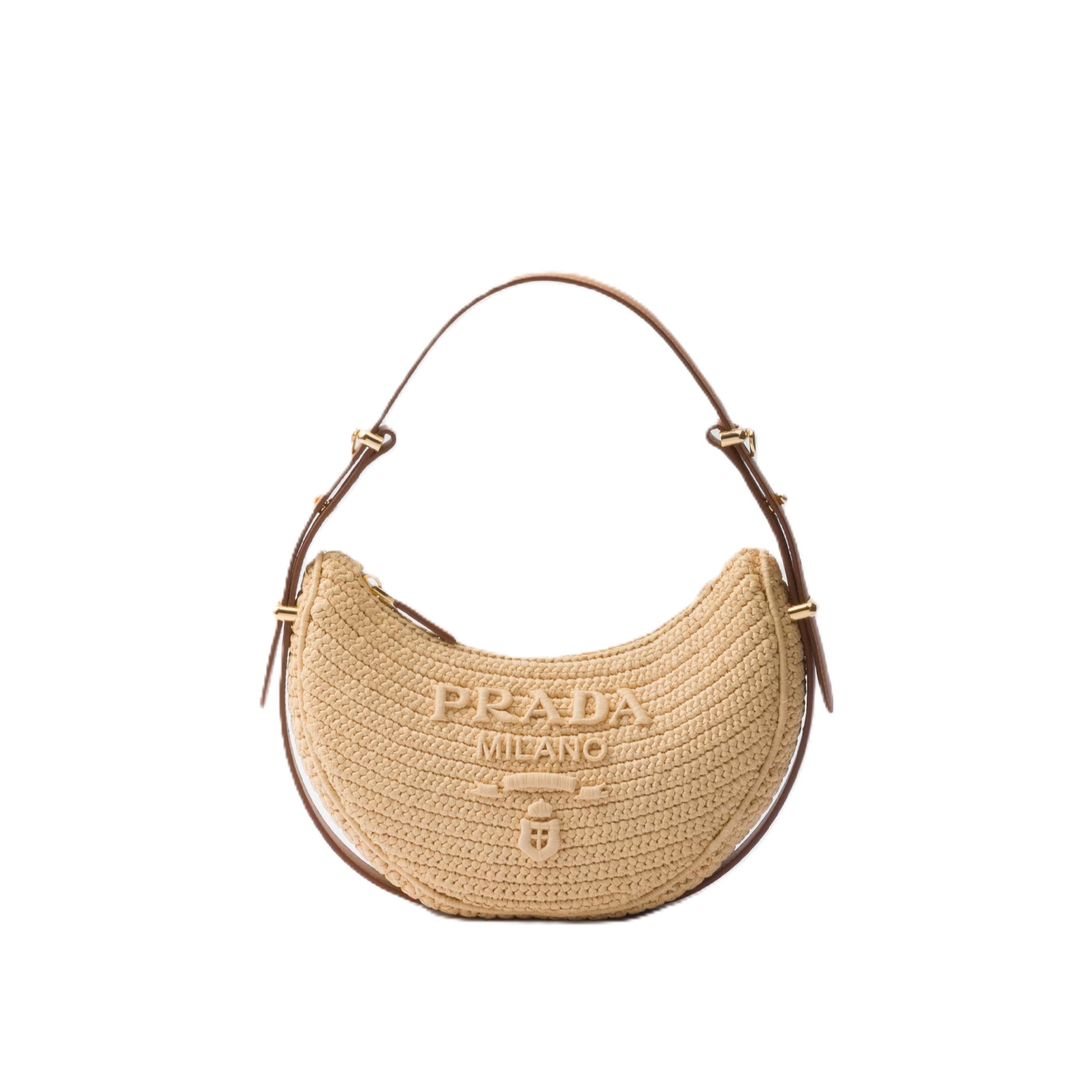 Prada Arqué Crochet Shoulder BagBagsPradaDPUS Designer Outlet8059652584545NaturalPrada Arqué Crochet Shoulder Bag