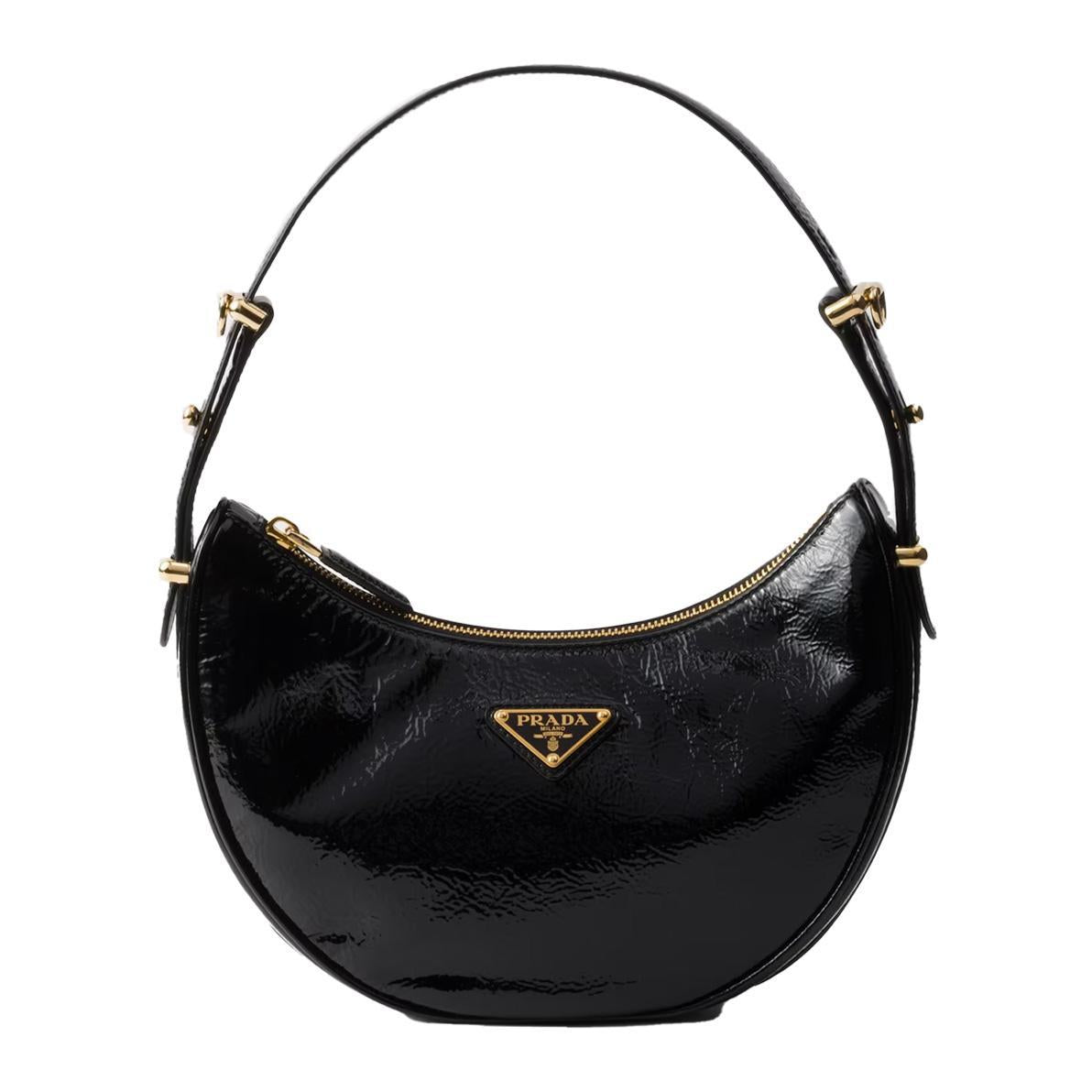 Prada Arque Shoulder Bag in Black PatentBagsPradaDPUS Designer Outlet330258Prada Arque Shoulder Bag in Black Patent
