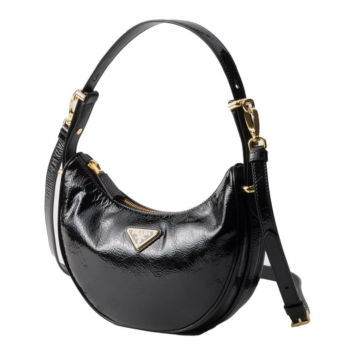 Prada Arque Shoulder Bag in Black PatentBagsPradaDPUS Designer Outlet330258Prada Arque Shoulder Bag in Black Patent