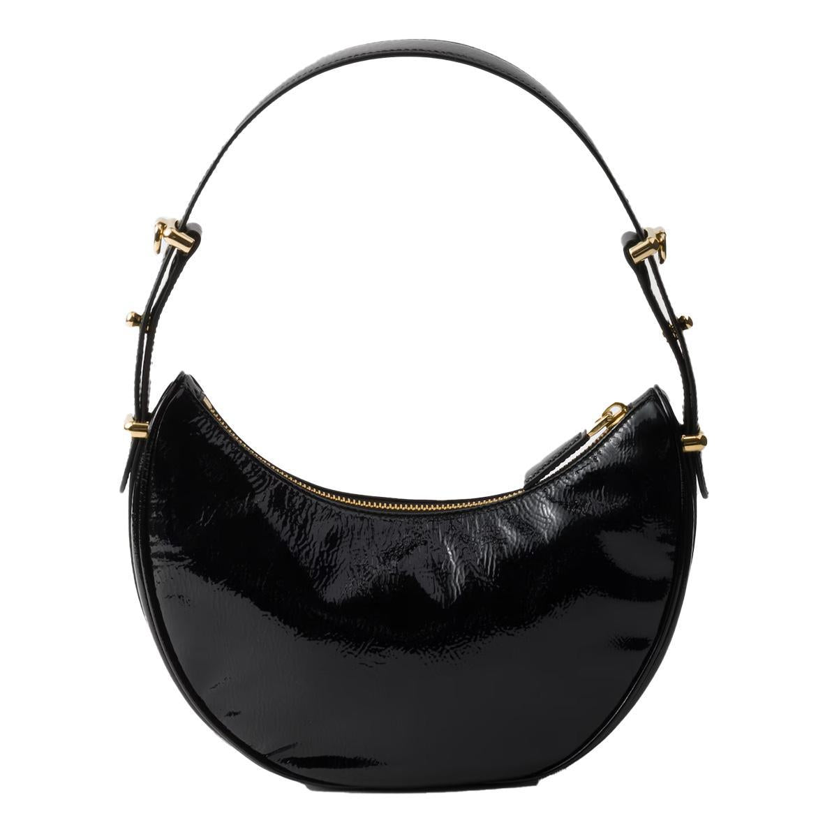 Prada Arque Shoulder Bag in Black PatentBagsPradaDPUS Designer Outlet330258Prada Arque Shoulder Bag in Black Patent