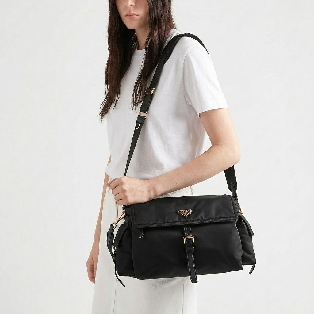 Prada Explore Large Re - Nylon Shoulder BagBagsPradaDPUS Designer Outlet8052218166643BlackPrada Explore Large Re - Nylon Shoulder Bag
