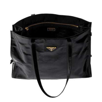 Prada Leather Shoulder Tote Bag in BlackBagsPradaDPUS Designer Outlet330522Prada Leather Shoulder Tote Bag in Black