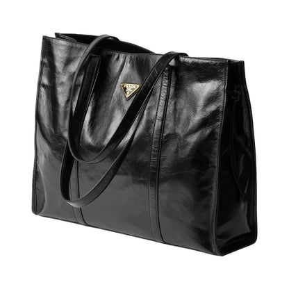 Prada Leather Shoulder Tote Bag in BlackBagsPradaDPUS Designer Outlet330522Prada Leather Shoulder Tote Bag in Black
