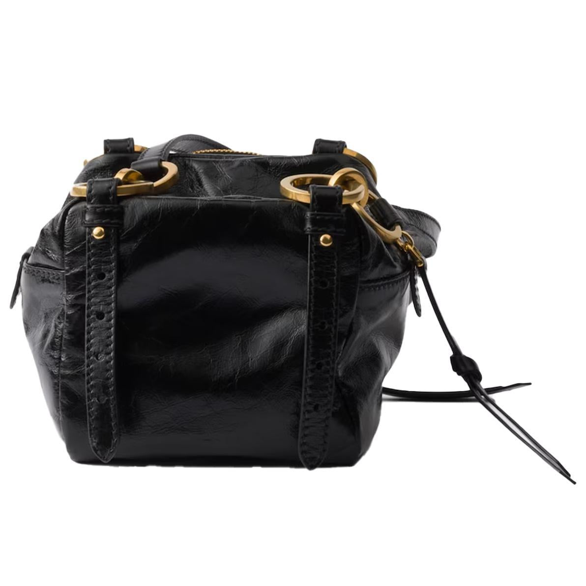 Prada Leather Square Shoulder Bag in BlackBagsPradaDPUS Designer Outlet330524Prada Leather Square Shoulder Bag in Black