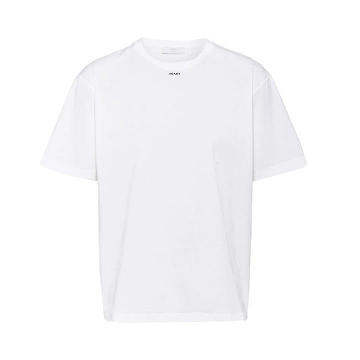 Prada Stretch Cotton Logo T-Shirt in WhiteDPUS Designer OutletDPUS Designer Outlet8056588510570SPrada Stretch Cotton Logo T-Shirt in White