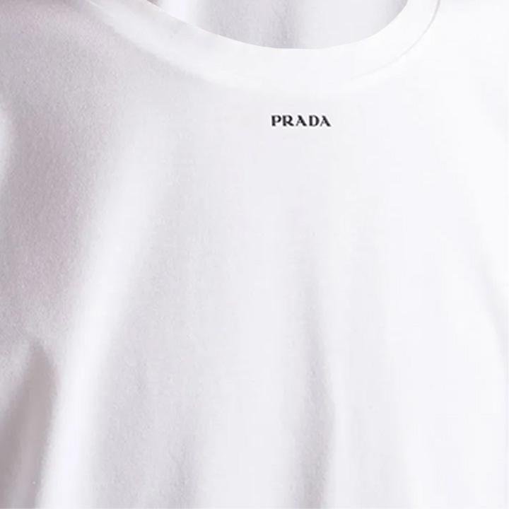 Prada Stretch Cotton Logo T-Shirt in WhiteDPUS Designer OutletDPUS Designer Outlet8056588510570SPrada Stretch Cotton Logo T-Shirt in White