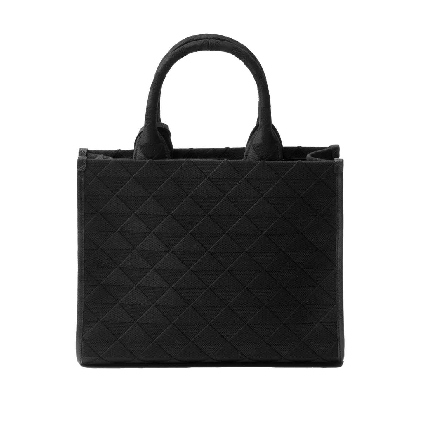 Prada Symbole Medium Embroidered Fabric Bag in Black