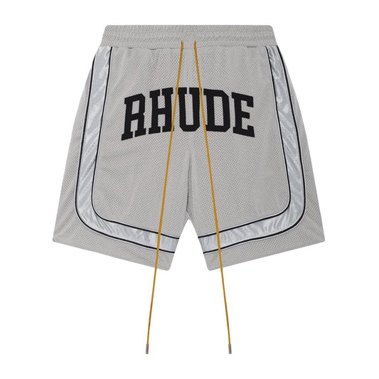 [Rhude] Baggy Mesh Collegiate Logo ShortsShortsRhudeDPUS Designer OutletRHPF26SH01016-6525-S8055594834113Grey/SilverS[Rhude] Baggy Mesh Collegiate Logo Shorts