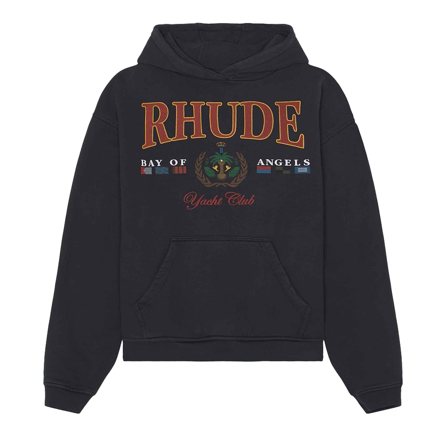 Rhude Bay Of Angels Yacht Hoodie in Vintage Black