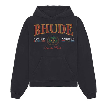 Rhude Bay Of Angels Yacht Hoodie in Vintage Black