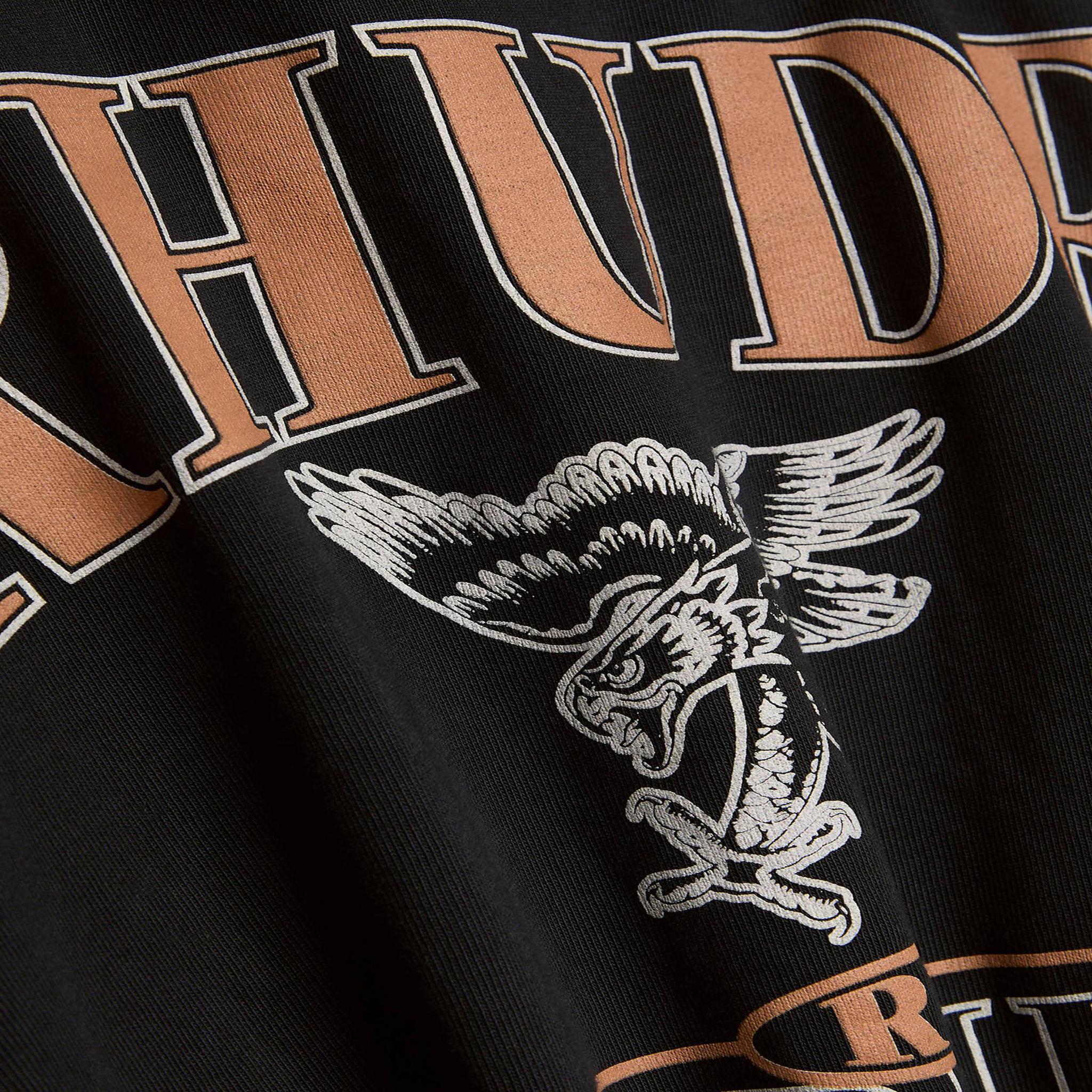 Rhude Cambridge State Champs Long Sleeve T-Shirt in Vintage Black