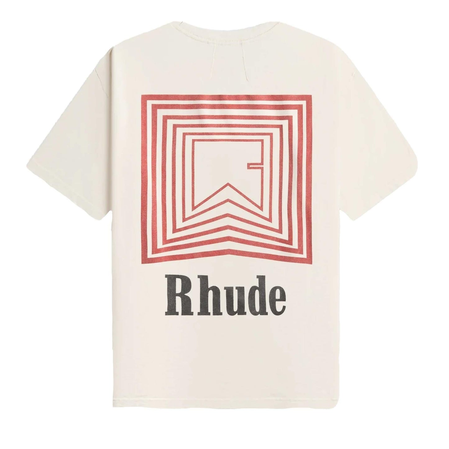 Rhude Chevron Logo Repeat T-Shirt in Vintage White
