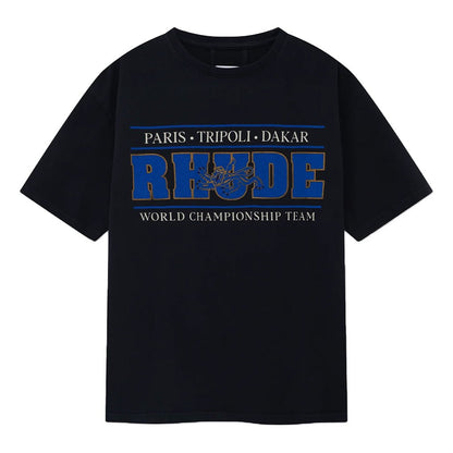 [Rhude] Chrono TeeT-ShirtRhudeDPUS Designer OutletRHPF26TT05012-6183-S8055594835899Vintage BlackS[Rhude] Chrono Tee