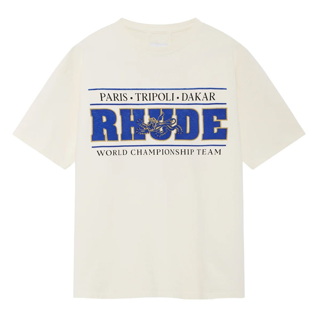 [Rhude] Chrono TeeT-ShirtRhudeDPUS Designer OutletRHPF26TT05012-6184-SVintage WhiteS[Rhude] Chrono Tee
