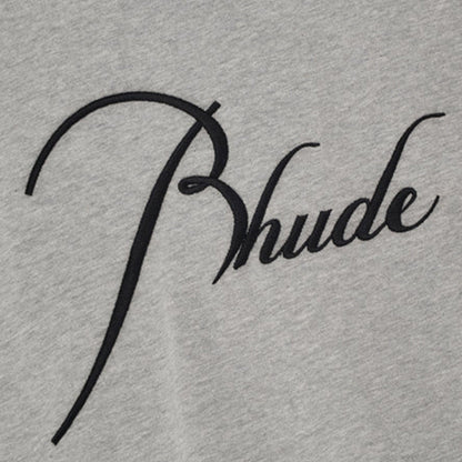 Rhude Classique Raglan Logo TeeT-ShirtDPUS Designer OutletDPUS Designer OutletRHSS26TT01829XS8058898427371Heather GreyXSRhude Classique Raglan Logo Tee