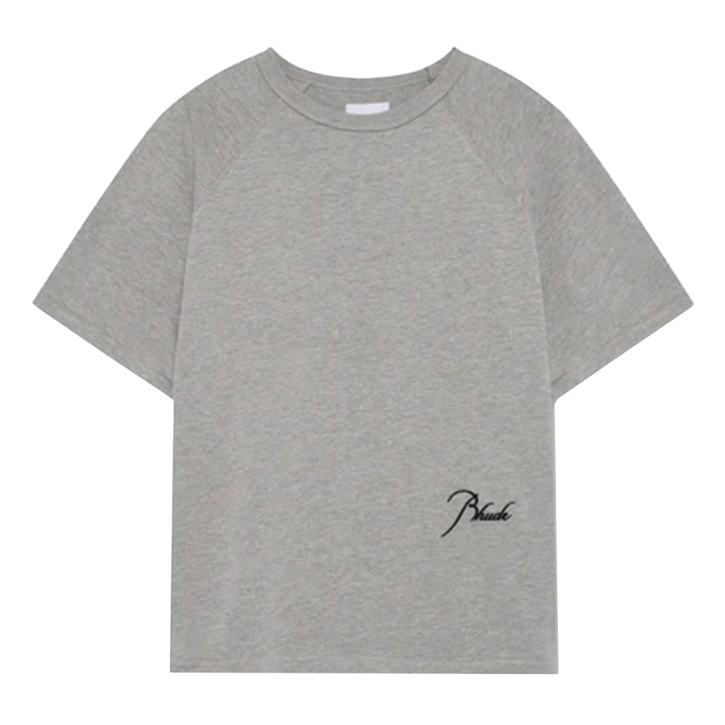 Rhude Classique Raglan Logo TeeT-ShirtDPUS Designer OutletDPUS Designer OutletRHSS26TT01829XS8058898427371Heather GreyXSRhude Classique Raglan Logo Tee