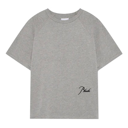 Rhude Classique Raglan Logo TeeT-ShirtDPUS Designer OutletDPUS Designer OutletRHSS26TT01829XS8058898427371Heather GreyXSRhude Classique Raglan Logo Tee