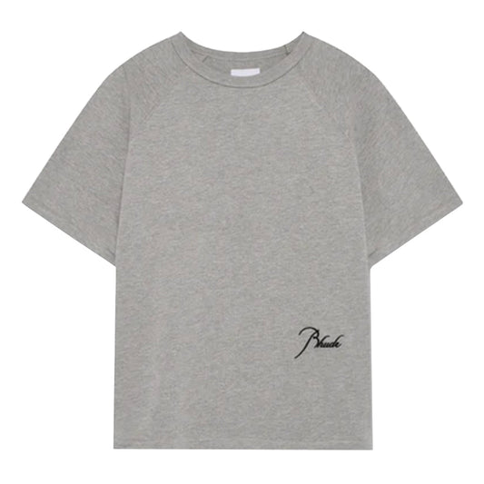 Rhude Classique Raglan Logo TeeT-ShirtDPUS Designer OutletDPUS Designer OutletRHSS26TT01829XS8058898427371Heather GreyXSRhude Classique Raglan Logo Tee