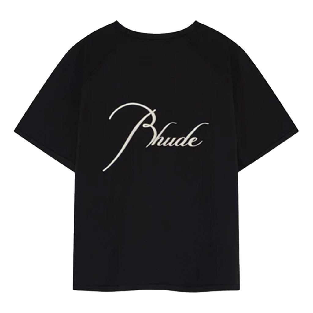 Rhude Classique Raglan Logo TeeT-ShirtDPUS Designer OutletDPUS Designer OutletRHSS26TT11012XS8058898428392BlackXSRhude Classique Raglan Logo Tee