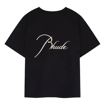 Rhude Classique Raglan Logo TeeT-ShirtDPUS Designer OutletDPUS Designer OutletRHSS26TT11012XS8058898428392BlackXSRhude Classique Raglan Logo Tee