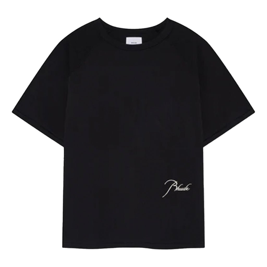 Rhude Classique Raglan Logo TeeT-ShirtDPUS Designer OutletDPUS Designer OutletRHSS26TT11012XS8058898428392BlackXSRhude Classique Raglan Logo Tee