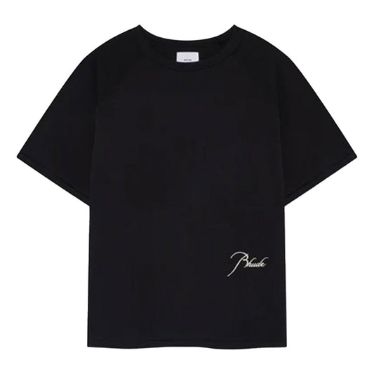 Rhude Classique Raglan Logo TeeT-ShirtDPUS Designer OutletDPUS Designer OutletRHSS26TT11012XS8058898428392BlackXSRhude Classique Raglan Logo Tee