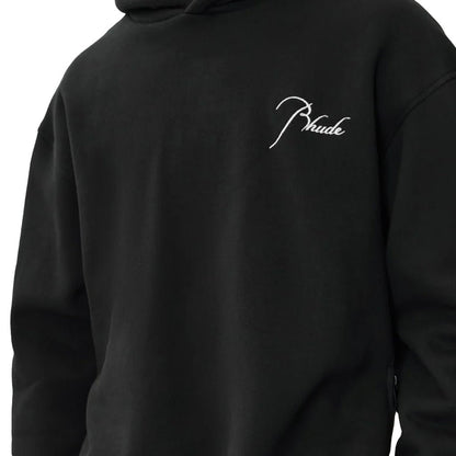 Rhude Classique Side Zip Pullover HoodieHoodies & Zip-UpsRhudeDPUS Designer OutletRHPS26HO100121014S8053298014886Black/ WhiteSRhude Classique Side Zip Pullover Hoodie