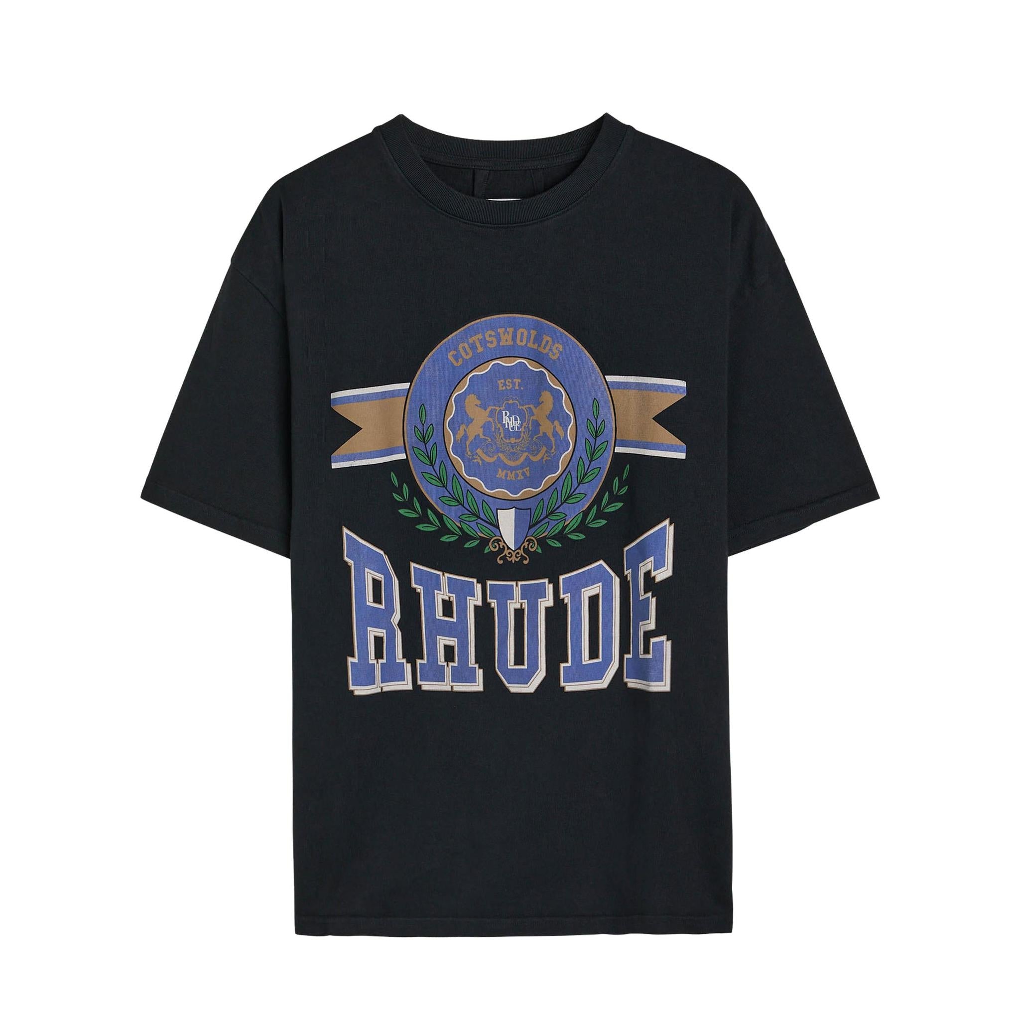 Rhude Cotswold Crest T-Shirt in Vintage Black