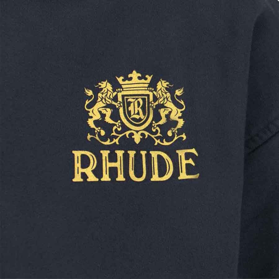 Rhude Cresta Hoodie in Vintage Black