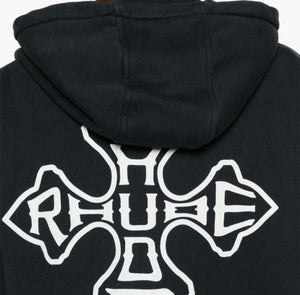Rhude Cross Logo Zip - Up Hoodie in Vintage BlackHoodiesRhudeDPUS Designer Outlet8000000013071SRhude Cross Logo Zip - Up Hoodie in Vintage Black